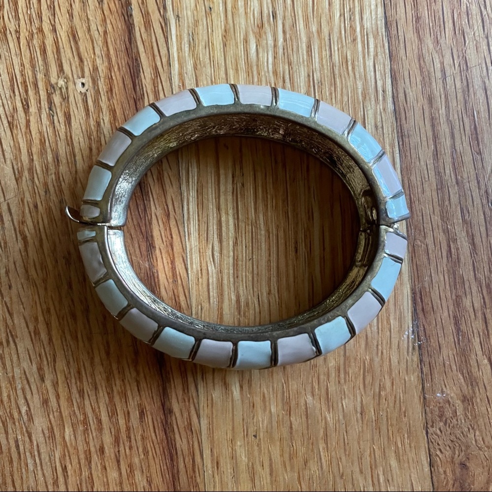 J.Crew Gold Plated Enamel Statement Bracelet - Picture 2 of 4